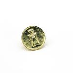 3D Solid Gold Mens Diamond Cufflinks For Shirt 1.7cm Size OEM