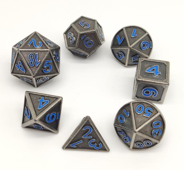 Buy cheap Metal KTV Gaming Dice Set , Hand Pouring Polyhedral 7 Die Set from wholesalers