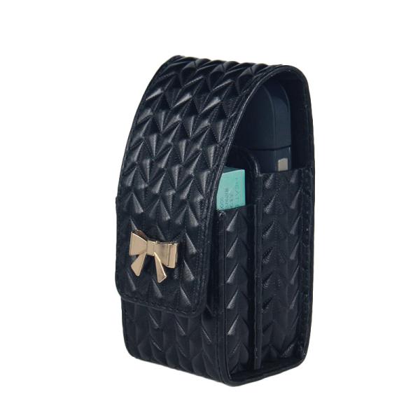 Buy cheap Luxury Lattice Wallet Flip Cover Diamond cover for IQOS tobacco Genuine leather Belt clip pouch holster from wholesalers