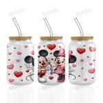 Custom Design 16oz UVDTF Tumbler Decals Sticker Valentine'S Day UV DTF Cup Wrap