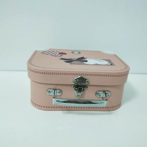 Buy cheap Pink Baby Varnishing Surface Recyclable Featuring Cardboard Suitcase Box from wholesalers