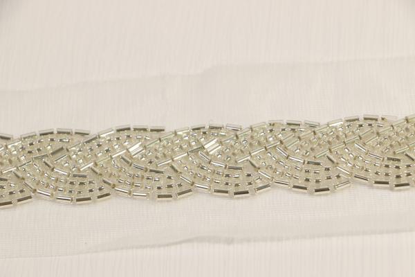Buy cheap Bugles Sequin Lace Trim Braided Tulle Multi Creations 60mm Width Breathable from wholesalers