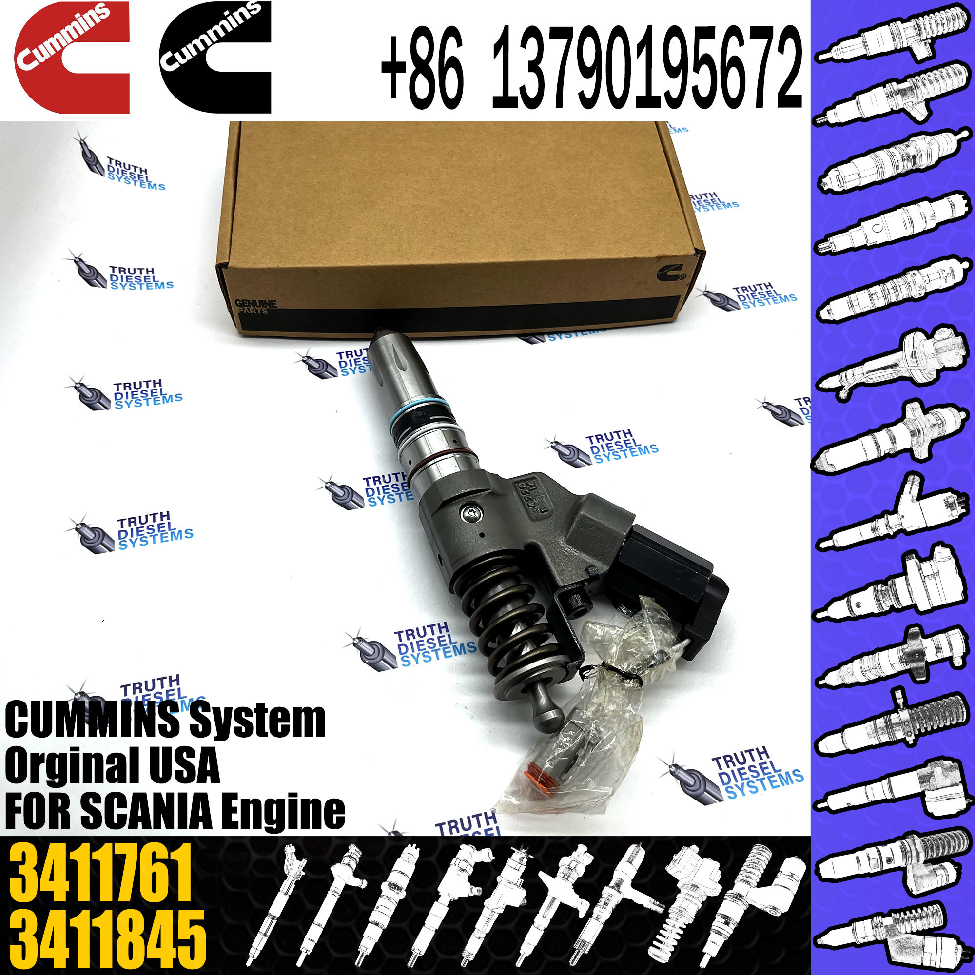Diesel Common Fuel Injector assembly 4903084 3083863 3411752 3411761 4307547 4928171 for Cum-mins