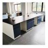 Buy cheap Anti Alkali Chemistry Lab Benches , 2 Cabinets 75x90cm Lab Work Benches from wholesalers