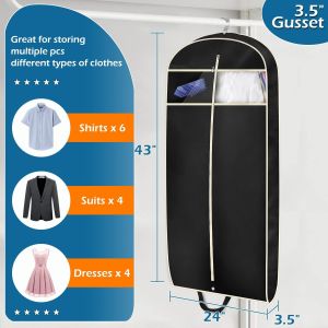 Buy cheap Black Portable Zipper Suit Bag Breathable Zippered Garment Bags from wholesalers
