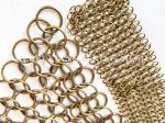 Bronze Color Metal Electroplating Ring Mesh Curtain As Partitions Interior