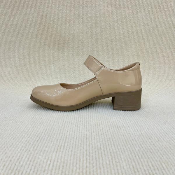 Buy cheap Spring Cream Closed Toe Heels Breathable Nude Thick Heels Luxury from wholesalers