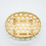Single Ear Round Bamboo Woven Basket Washable 155*30mm customized