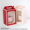 Buy cheap Gift Boxes, Tote Paper Bags With Transparent Window Flower Bouquet Paper Gift Bags With Handles, Wedding Party Bag from wholesalers