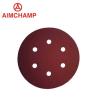 Buy cheap 5 Inch 125mm Aluminum Oxide Sanding Disc Red 8holes Rust Removal Metalworking from wholesalers