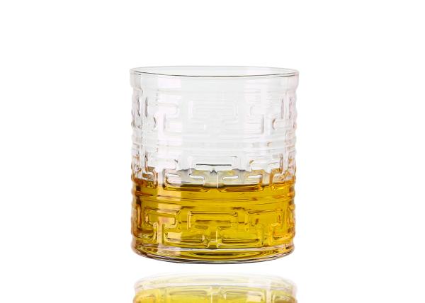 Buy cheap Hand Blown Clear 80mm Embossed Crystal Whiskey Glasses , 10 ounce Crystal Brandy Glasses from wholesalers