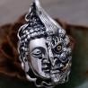 Buy cheap Women Men Retro Sterling Silver Buddha Demon Design Pendant Necklace N808062 from wholesalers