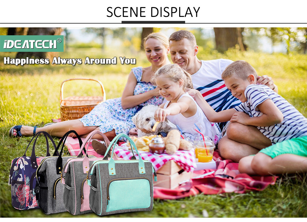 Reusable Large Capacity Lunch Tote Box with Removable Shoulder Strap