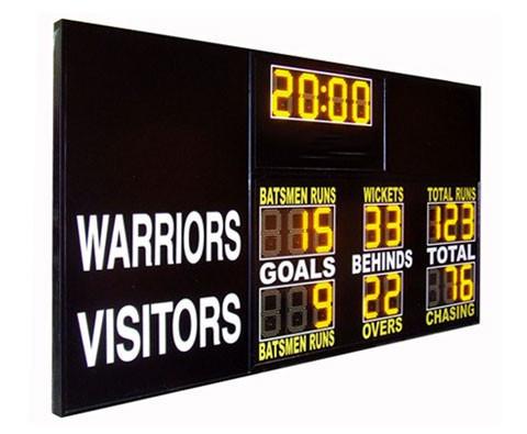 AFL Type Electronic Soccer Scoreboard / Sports Scoreboard With 12 Inch Yellow