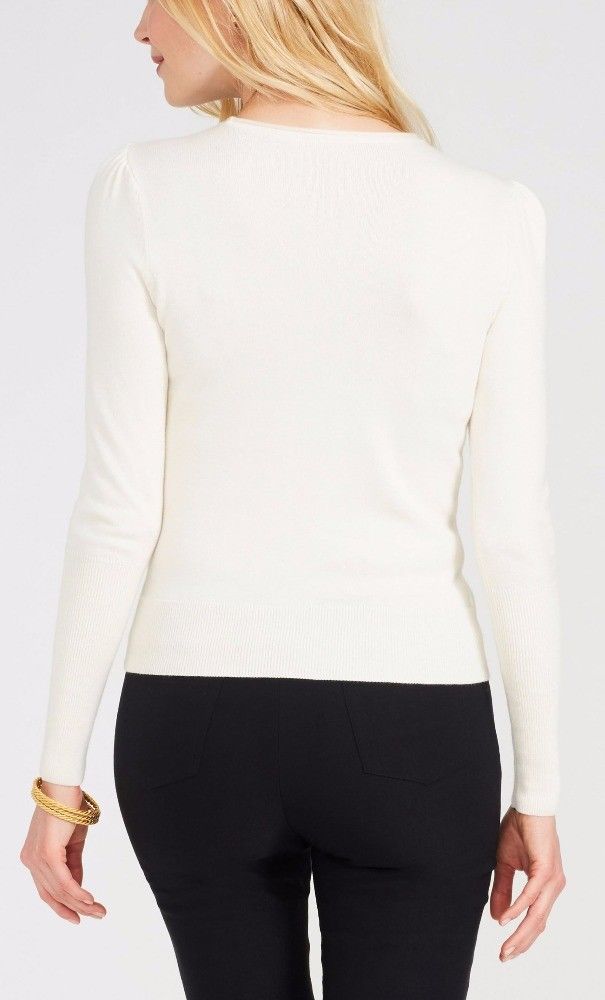 WOMEN'S 60% cotton/20% viscose/15% nylon/5% cashmere LONG SLEEVE CREW NECK PULLOVER KNITTED SWEATER