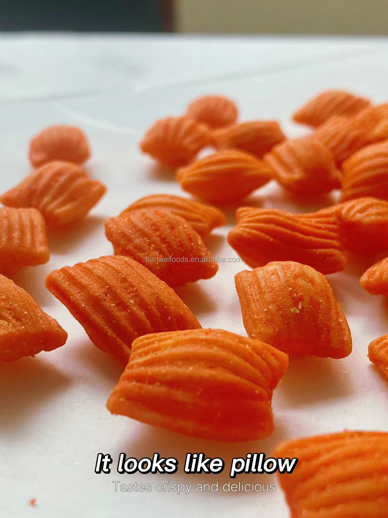 Red Fantastic Rice Crackers Enduring Taste Spicy Shrimp Crackers