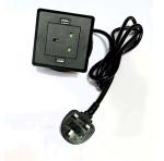 USB Creative Conference Table Socket , Small British Standard Power Socket