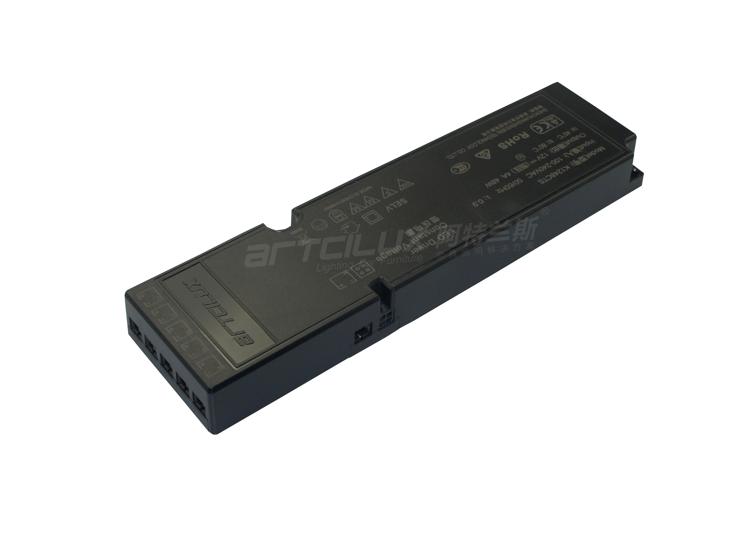 AC220V / 0.5A LED Driver Power Supply DC12V 60W 5A K1260CTS For Strip Light