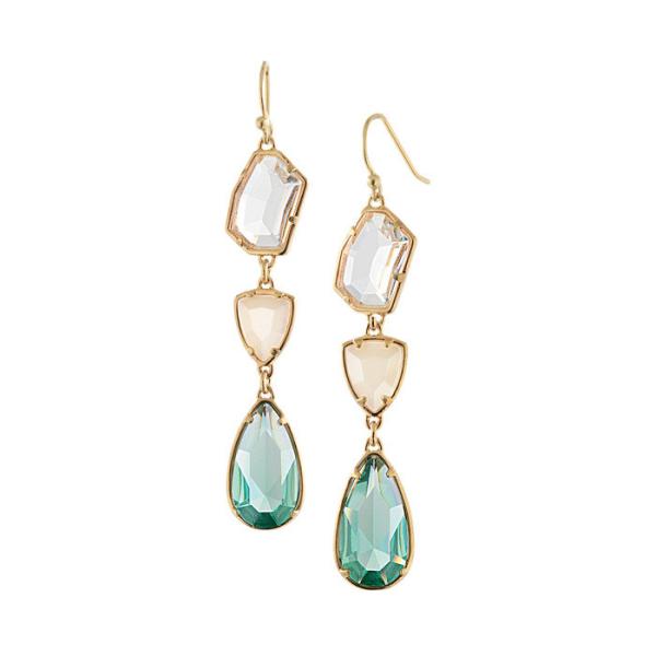 Buy cheap Irregular, long female models alloy crystal earrings gemstone earrings from wholesalers