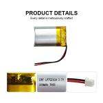752030 Mini Lipo Battery 3.7v 300mah Rechargeable Li Polymer Battery Pack