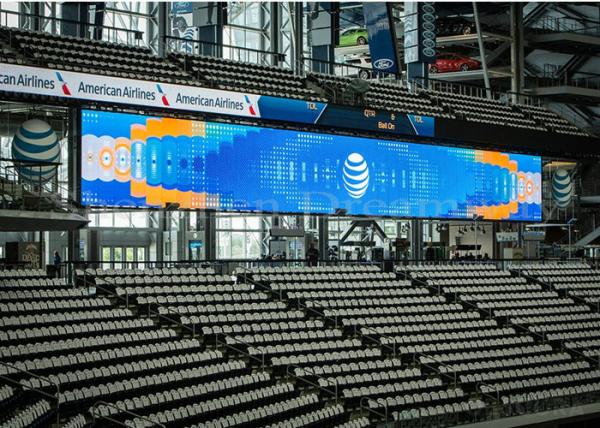 Pixel Pitch 10mm Led Perimeter Advertising Boards , High Brightness Led Display