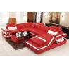Buy cheap red color PU leather living room furniture modern sofa FA036 from wholesalers
