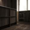 Buy cheap Custom Modern Skeleton Line Design Made Flat Wood Grain Finished Kitchen Cabinet Solid Wood Kitchen Cabinet from wholesalers