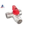 Buy cheap Male X Male X Male ISO14001 Tee Handle Ball Valve 3 Way Tee Valve 362.5 Psi from wholesalers