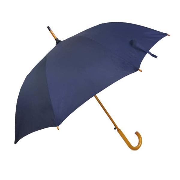 Buy cheap Straight Business Pongee Wooden Handle Umbrella With Logo Printing from wholesalers