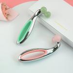 Lightening Pink Y Shape Face Massager Jade Roller Tighten Skin ODM