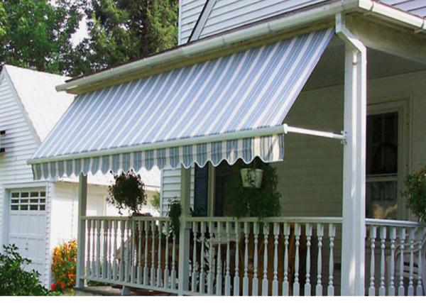 Patio Retractable Window Awnings Aluminium Drop Arm Awning