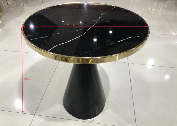 Buy cheap Gold Plated 70cm Stainless Steel Glass Coffee Table from wholesalers