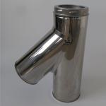 6 Inch Twist Double Wall Insulated 45 Degree Tee For Fireplace Chimney System