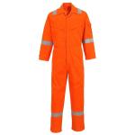 Buy cheap Orange HRC2 Anti Static Flame Retardant Overalls EN1149-3 100 Cotton from wholesalers