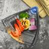 Buy cheap Irregular Triangle Melamine Sushi Plate Black Color Food Serving from wholesalers
