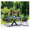 Buy cheap Villa Terrace Furniture Set Rattan Dining Table And Aluminium Chairs Fashion Style from wholesalers