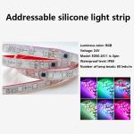 24v Silicone Colorful Light Strip Ip68 Addressable Self-Adhesive Linear Light