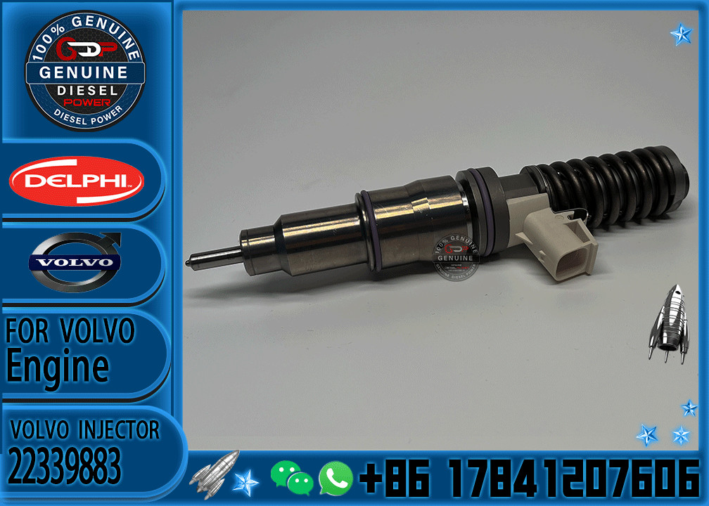 Excavator Parts D16 Diesel Engine Common Rail Fuel Injector 22339883 BEBE4D14102
