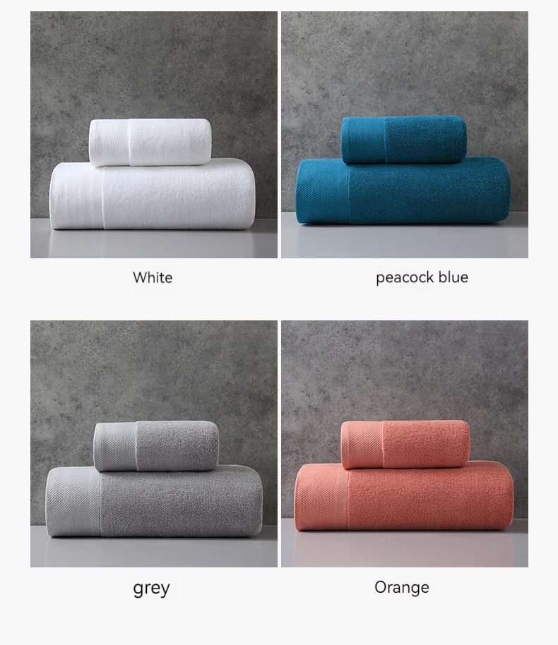 Customized Polyester/Cotton Luxury Hotel Embroidery Bath Towel Set for Super Absorbency