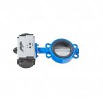 Pneumatic clamping butterfly valve Nodular cast iron 304 stainless steel plate
