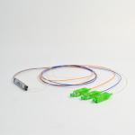1 In 2 Out Fibre Optic Cable Splitter 1x2 PLC Mini Steel Tube 0.9mm SC/APC