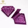 Buy cheap Cardboard Makeup Cosmetic Packaging Boxes Purple Glitter for False Eyelashes from wholesalers