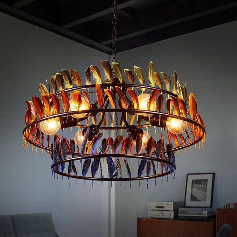 Create Loft Feather Pendant Light For Indoor home Bar Lighting Fixtures (WH-VP-49)