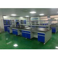 Buy cheap Chemical Wood Lab Furniture , Laboratory Island Bench With Reagent Shelf product