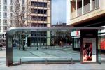 Anti Dust Stainless Steel Smoking Shelter , Heat Resistant Modern Bus Stop