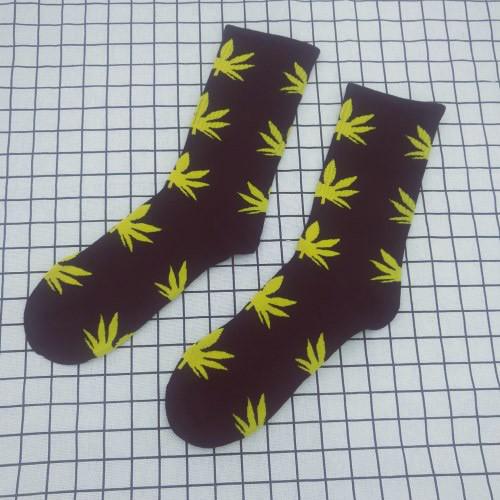 Buy cheap Fashion 420 Lifestyles Mens Sports Socks Street Hip Hop Skateboard Ins Hemp Leaf Design from wholesalers