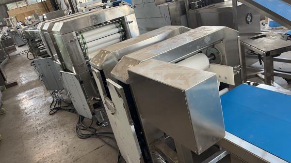 Buy cheap Automatic Layered Frozen Scallion Pancake Production Line Silver from wholesalers