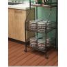 Buy cheap BSCI Wooden 4 Tier Modern Kitchen Cart Storage Trolley Kitchen on Wheels from wholesalers