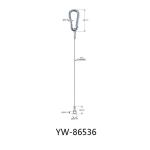 3000mm Length Steel Wire Rope Cable Lanyard With Spring Hook YW86534