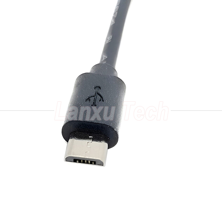 Micro USB Male to DC 3.5x1.35mm Female Jack Power Extension Cable for Fans LED Strips